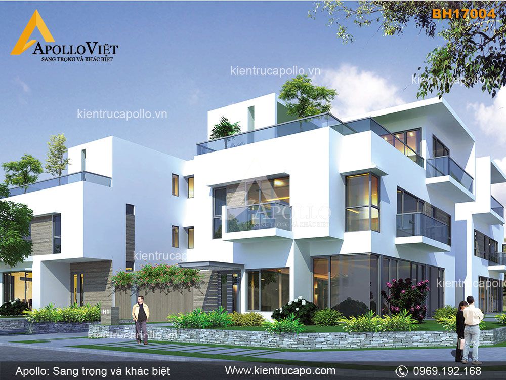 Biệt thự hiện đại đơn giản cho gia đình trẻ BH17004